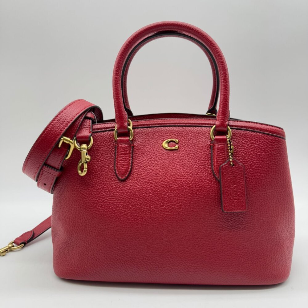 COACH Legacy pebbled leather medium carryall satchel crossbody -Defective - Picture 2 of 14